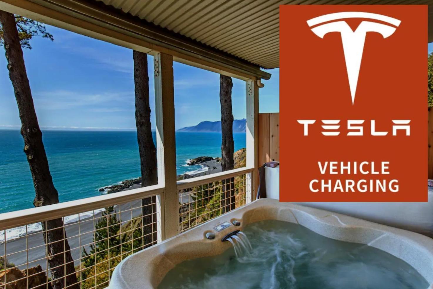 Amazing Oceanview 2 Bedroom Oceanfront! By Oceanviewhottubs Shelter Cove, Ca Tesla Ev Station Extérieur photo